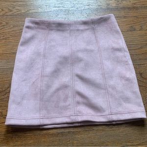 Shinestar suede like feel pink mini skirt size S